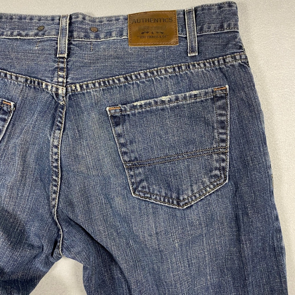 Signature by Levi Strauss & Co Mens Low Boot Jeans 38x32 Medium Wash Blue Denim